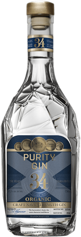 72,95 € Spedizione Gratuita | Genever Gin Purity Nordic Craft Navy Strength — Grado da Botte Svezia Organic — Bio 70 cl