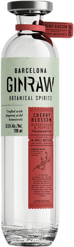 44,95 € Spedizione Gratuita | Gin Ginraw Gin Cereza Cherry Blosson D.O. Catalunya Catalogna Spagna Bottiglia 70 cl