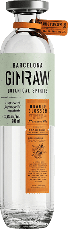 45,95 € 免费送货 | 金酒 Gin Ginraw 加泰罗尼亚 西班牙 70 cl Lemongrass — 香茅, Mint — 薄荷, Orange Blossom — 橙花