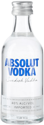 29,95 € Бесплатная доставка | Коробка из 12 единиц Водка Absolut Cristal Швеция миниатюрная бутылка 5 cl