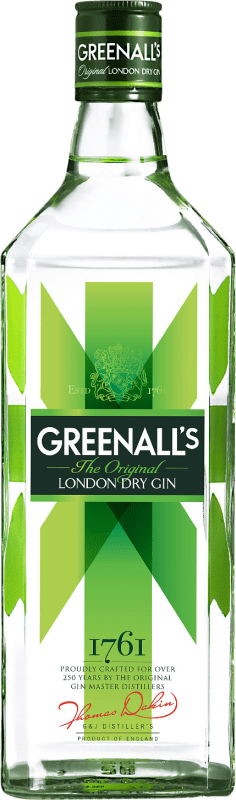 18,95 € Envío gratis | Ginebra Gin G&J Greenalls Reino Unido Botella 1 L