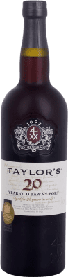63,95 € Бесплатная доставка | Сладкое вино Taylor's Tawny I.G. Porto Португалия Touriga Franca, Touriga Nacional, Tinta Barroca 20 Лет бутылка 75 cl