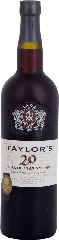 65,95 € Бесплатная доставка | Сладкое вино Taylor's Tawny I.G. Porto Португалия Touriga Franca, Touriga Nacional, Tinta Barroca 20 Лет бутылка 75 cl