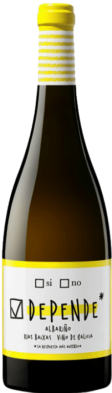 9,95 € Spedizione Gratuita | Vino Bianco Vionta Depende D.O. Rías Baixas Spagna Albariño 75 cl