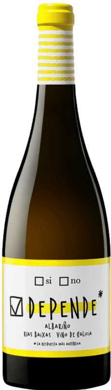8,95 € Free Shipping | White wine Vionta Depende D.O. Rías Baixas Spain Albariño Bottle 75 cl
