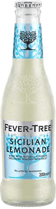 6,95 € Envio grátis | Caixa de 4 unidades Refrigerantes Fever-Tree Sicilian Reino Unido Garrafinha 20 cl Lemonade — Limonada
