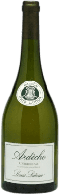 9,95 € Envio grátis | Vinho branco Louis Latour Ardèche França Chardonnay Meia Garrafa 37 cl