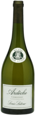 8,95 € Kostenloser Versand | Weißwein Louis Latour Ardèche Frankreich Chardonnay Halbflasche 37 cl