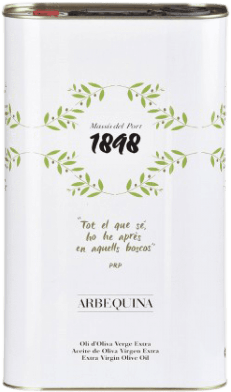 69,95 € Spedizione Gratuita | Olio d'Oliva Sant Josep Massís del Port 1898 D.O. Terra Alta Spagna Arbequina Lattina Speciale 5 L