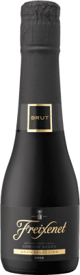 9,95 € Бесплатная доставка | Коробка из 3 единиц Белое игристое Freixenet Cordón Negro Mini Black D.O. Cava Испания Macabeo, Xarel·lo, Parellada Маленькая бутылка 20 cl