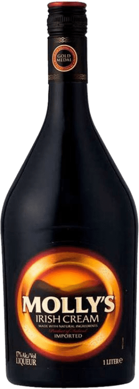 13,95 € Envio grátis | Creme de Licor Molly's Irlandesa Irlanda Garrafa 1 L