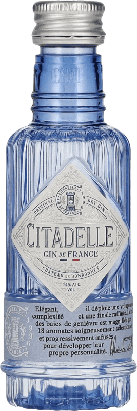 49,95 € Free Shipping | 12 units box Genever Gin Citadelle France Miniature Bottle 5 cl