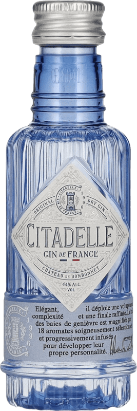 49,95 € Envio grátis | Caixa de 12 unidades Gin Citadelle Gin França Garrafa Miniatura 5 cl