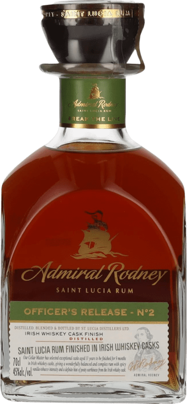 121,95 € Envoi gratuit | Rhum Admiral Rodney Officer's Release Nº 2 Sainte-Lucie Bouteille 70 cl