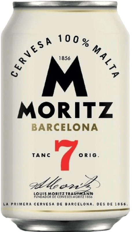 23,95 € Kostenloser Versand | 24 Einheiten Box Bier Moritz 7 Katalonien Spanien Alu-Dose 33 cl