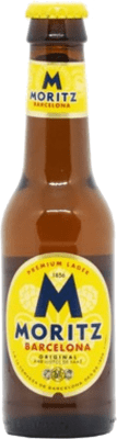 11,95 € Free Shipping | 12 units box Beer Moritz Lager, Original Catalonia Spain Small Bottle 20 cl