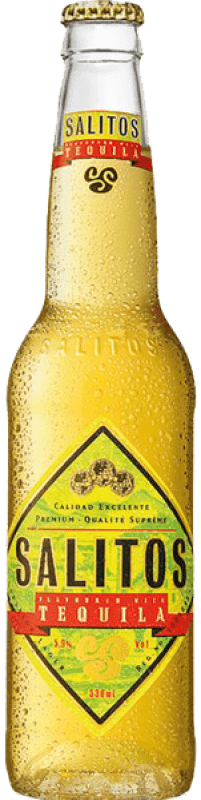 8,95 € Envío gratis | Caja de 6 unidades Cerveza Salitos Francia Botellín Tercio 33 cl Tequila