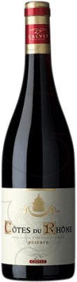 10,95 € Kostenloser Versand | Rotwein Calvet Reserve A.O.C. Côtes du Rhône Rhône Frankreich Syrah, Grenache Tintorera Flasche 75 cl