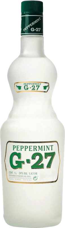19,95 € Бесплатная доставка | Ликеры Salas G-27 Peppermint Blanco Испания Специальная бутылка 1,5 L