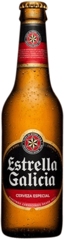 10,95 € Envío gratis | Cerveza Estrella Galicia Especial España Botellín Tercio 33 cl