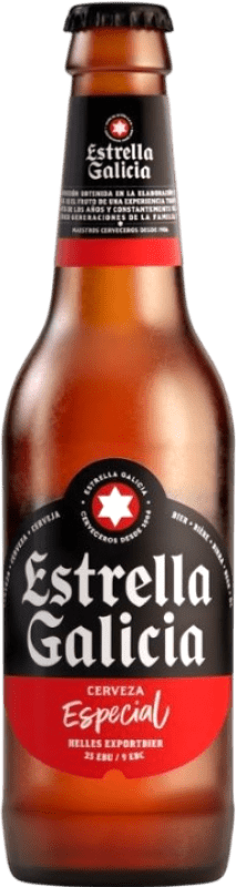 2,95 € Spedizione Gratuita | Birra Estrella Galicia Speciale Spagna Bottiglietta Terzo 33 cl