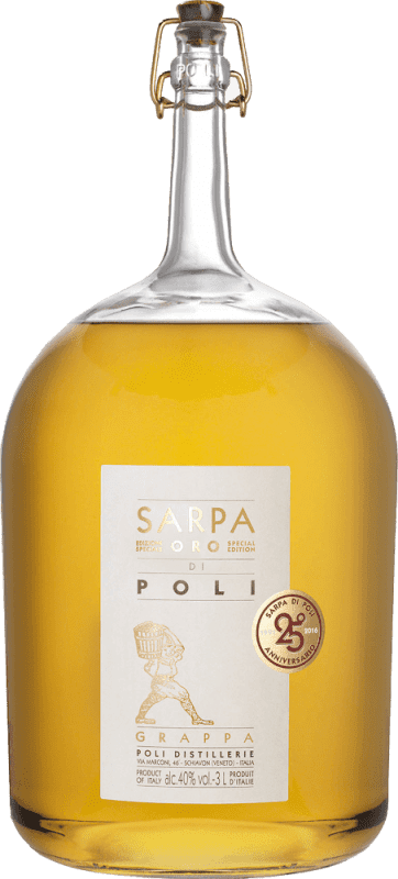 139,95 € Free Shipping | Grappa Poli Sarpa Italy Special Bottle 3 L