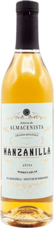 39,95 € Kostenloser Versand | Verstärkter Wein Callejuela Almacenista Añina D.O. Manzanilla-Sanlúcar de Barrameda Andalusien Spanien Medium Flasche 50 cl