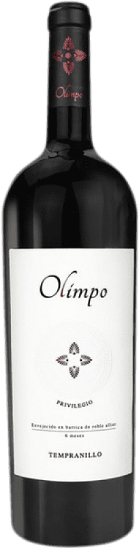 7,95 € Free Shipping | Red wine Olimpo. Tempranillo Syrah Aged I.G.P. Vino de la Tierra de Castilla Castilla la Mancha y Madrid Spain Tempranillo, Syrah Bottle 75 cl
