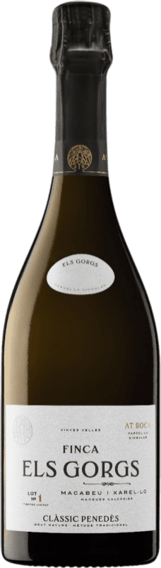 47,95 € Spedizione Gratuita | Spumante bianco AT Roca Finca Els Gorgs Brut Nature Gran Riserva D.O. Penedès Catalogna Spagna Biologico Bottiglia 75 cl
