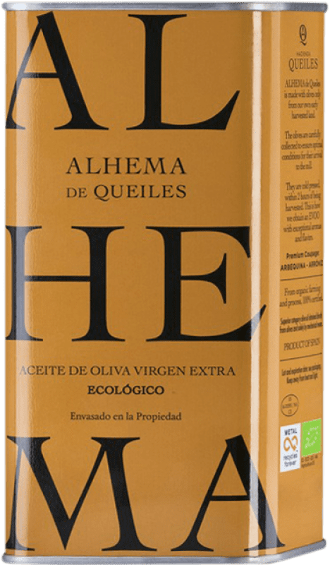 12,95 € Бесплатная доставка | Оливковое масло Alhema de Queiles ЭВО Экстра Вирджин Испания Жестяная банка 50 cl