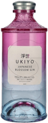 47,95 € Envio grátis | Gin Ukiyo Japanese Blossom Gin Japão Garrafa 70 cl