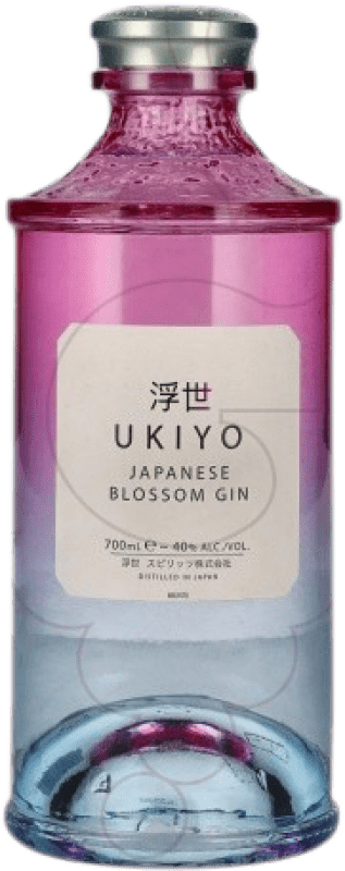 47,95 € Free Shipping | Gin Ukiyo Japanese Blossom Gin Japan Bottle 70 cl