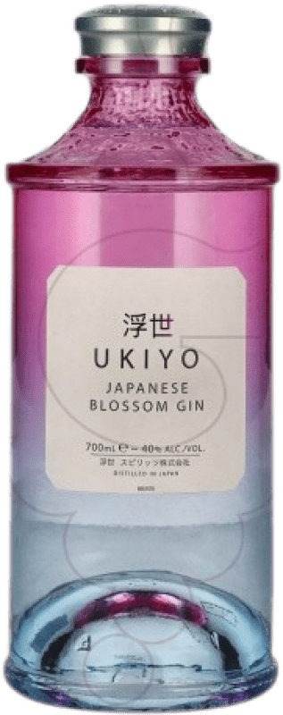 47,95 € 免费送货 | 金酒 Ukiyo Japanese Blossom Gin 日本 瓶子 70 cl