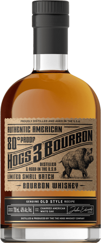 35,95 € Free Shipping | Bourbon Whisky Hogs 3 Reserve United States Bottle 70 cl