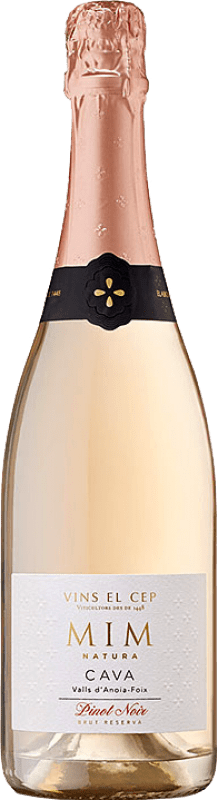 12,95 € Envio grátis | Espumante rosé El Cep Mim Rose Brut D.O. Cava Catalunha Espanha Pinot Preto Meia Garrafa 37 cl