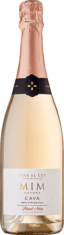 12,95 € Kostenloser Versand | Rosé Sekt El Cep Mim Brut — Herb Rosé D.O. Cava Katalonien Spanien Pinot Noir — Spätburgunder Halbflasche 37 cl