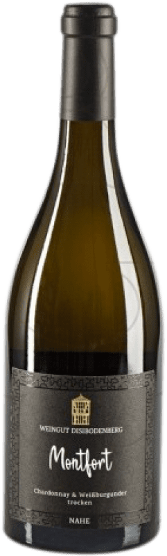 28,95 € Spedizione Gratuita | Vino Bianco Weingut Disibodenberg Montfort Crianza — Invecchiato in Botte Q.b.A. Nahe Germania Chardonnay, Pinot Bianco Bottiglia 75 cl