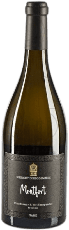 27,95 € Kostenloser Versand | Weißwein Weingut Disibodenberg Montfort Alterung Q.b.A. Nahe Deutschland Chardonnay, Weißburgunder Flasche 75 cl