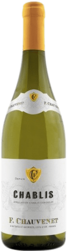 48,95 € Free Shipping | White Wine Francoise Chauvenet Vaillons 1er Premier Cru Crianza — Aged A.O.C. Chablis Burgundy France Chardonnay Bottle 75 cl