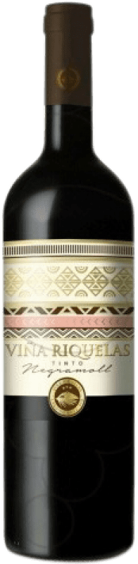 13,95 € Free Shipping | Red wine Viña Riquelas. Tinto Young D.O. Tacoronte-Acentejo Canary Islands Spain Bottle 75 cl