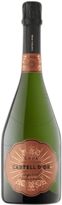 18,95 € Kostenloser Versand | Weißer Sekt Castell d'Or Imperial Brut Nature Große Reserve — Lange Reifung D.O. Cava Katalonien Spanien Flasche 75 cl