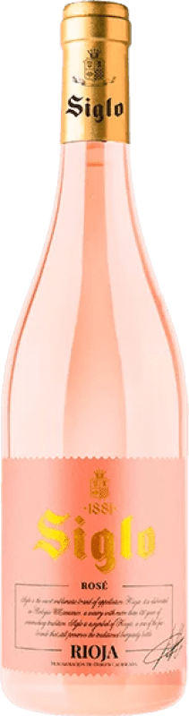 6,95 € Kostenloser Versand | Roséwein Manzanos Siglo Rosé Jung D.O.Ca. Rioja La Rioja Spanien Flasche 75 cl
