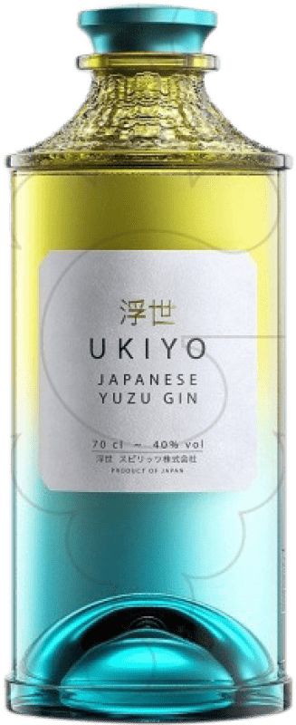 47,95 € Envio grátis | Gin Ukiyo Japanese Yuzu Gin Japão Garrafa 70 cl
