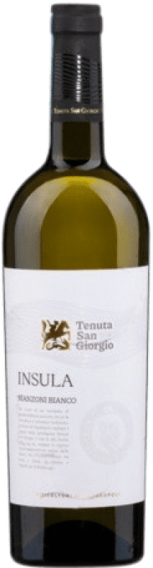 10,95 € Envio grátis | Vinho Branco Tenuta San Giorgio Insula Jovem I.G.T. Veneto Vêneto Itália Manzoni Garrafa 75 cl