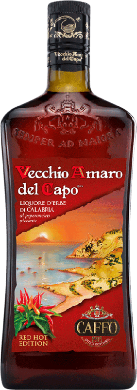 27,95 € Бесплатная доставка | Ликеры Fratelli Caffo Vecchio Amaro del Capo Red Hot Edition Италия бутылка 70 cl