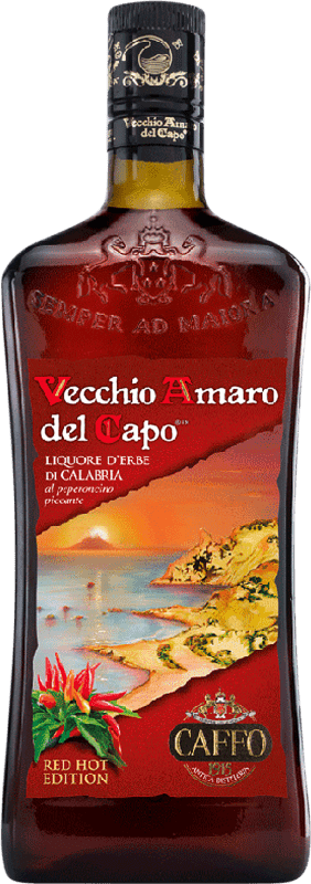27,95 € 免费送货 | 意大利苦味酒 Fratelli Caffo Vecchio Amaro del Capo Red Hot 限量版 意大利 70 cl