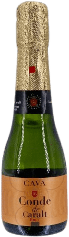 3,95 € Envío gratis | Espumoso blanco Conde de Caralt Brut D.O. Cava Cataluña España Botellín 20 cl