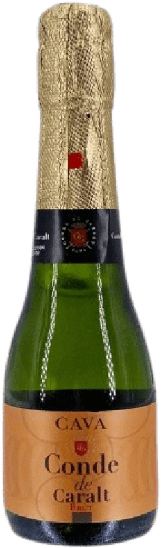 3,95 € Envoi gratuit | Vin Mousseux Blanc Conde de Caralt Brut D.O. Cava Catalogne Espagne Petite Bouteille 20 cl