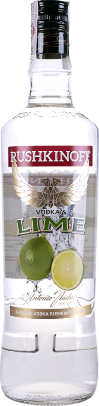 6,95 € Spedizione Gratuita | Vodka Antonio Nadal Rushkinoff Lime Spagna Piccola Bottiglia 20 cl