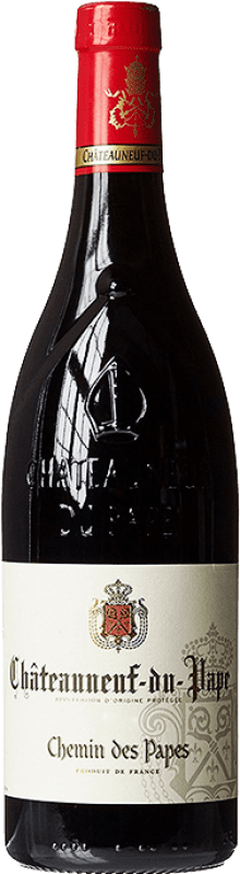 26,95 € Spedizione Gratuita | Vino rosso Chemin des Papes A.O.C. Châteauneuf-du-Pape Rhône Francia Bottiglia 75 cl